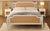 Queen Size Rattan Bed Frame in Antique White