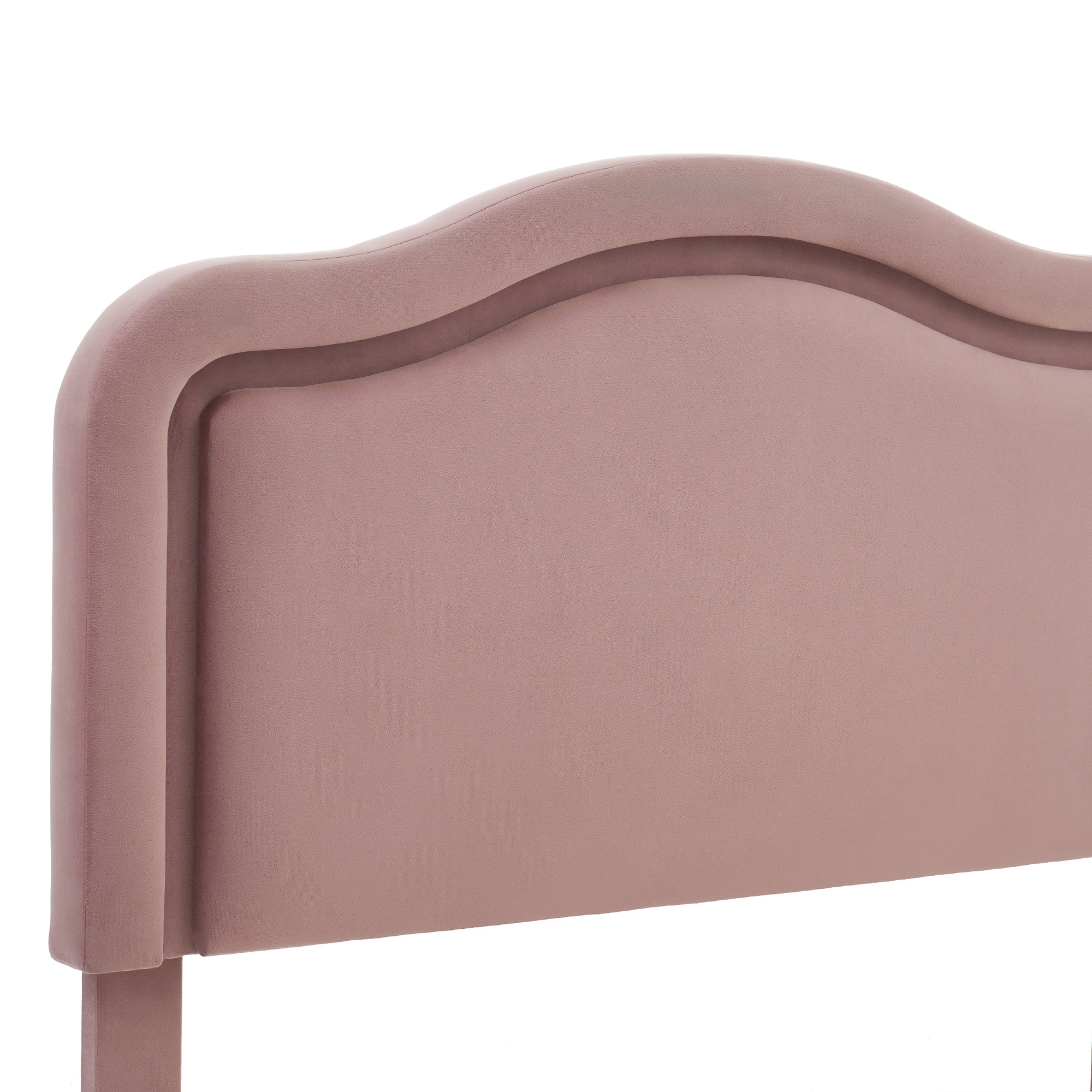 Pink Twin Velvet Upholstered Bed Frame with Adjustable LED Lights