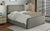 Queen Size Metal Bed Frame with Upholstered Headboard & Storage Drawers