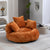 Comfortable Lazy Lounger Bean Bag Couch in Orange Chenille