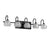 Aestin's Retro 5-Light Bathroom Vanity Light Fixture in Black Finish with Crystal Glass Shades