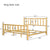 King Farmhouse Round Timber Bed Frame in Natural Pine