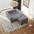 Kinshasa 5-Seat Modular Chenille Sofa in Gray