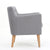 Comfortable & Stylish Club Chair Upholstered In Light Gray Fabric