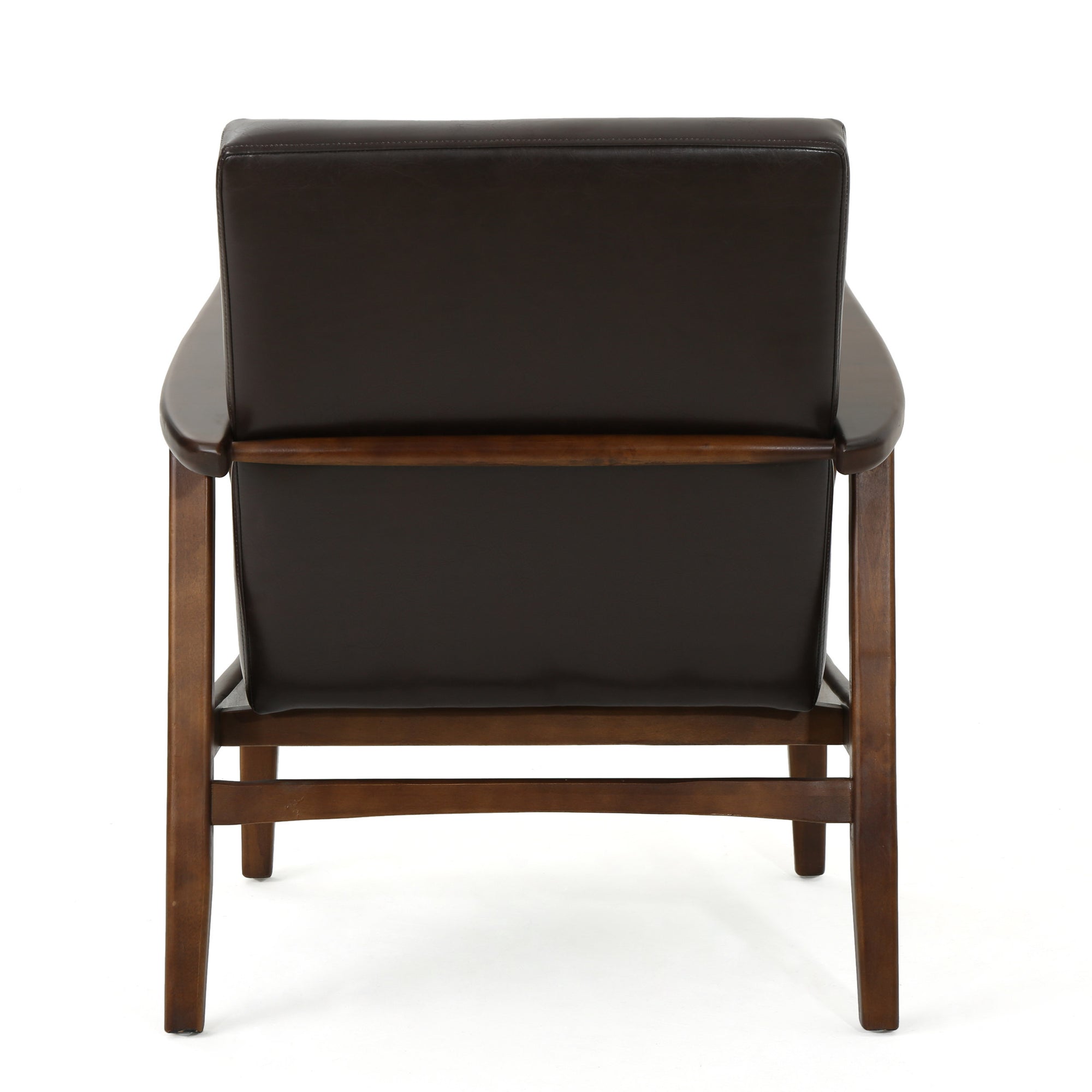 Mid Century Modern Faux Leather Club Chair