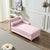 Modern Pink Velvet Chaise Lounge With Storage Compartment