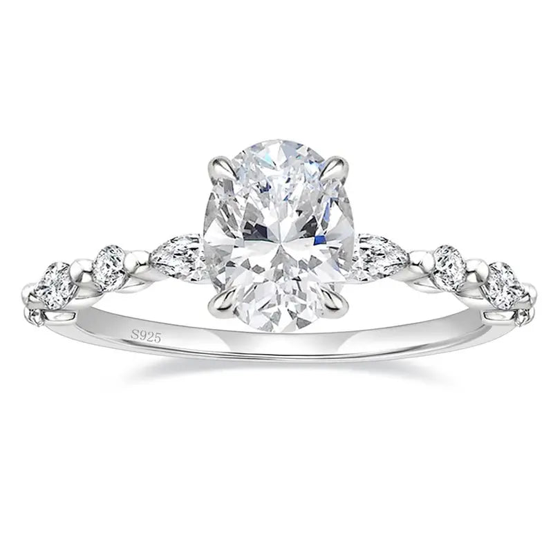 Diamond Stacking Rings: S925 3CT Moissanite & Forever Infinity Set