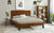 Queen Size Mid-Century Modern Solid Pinewood Bed Frame