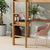 White Oak Twin High Loft Bed with Desk, Rubber Wood Frame