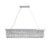 8-Light Raindrop Design Rectangle Chandelier for Dining Room and Kitchen