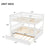 Convertible White Full Over Full Bunk Bed with Trundle