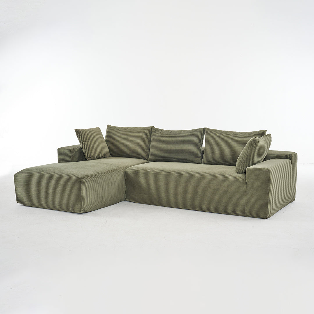 Dakar 4-Seat Minimalist Modular Sofa in Green