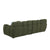 Olive Green Boucle 3-Seater Marshmallow Sofa with Rolled Arms & Plush Cushions