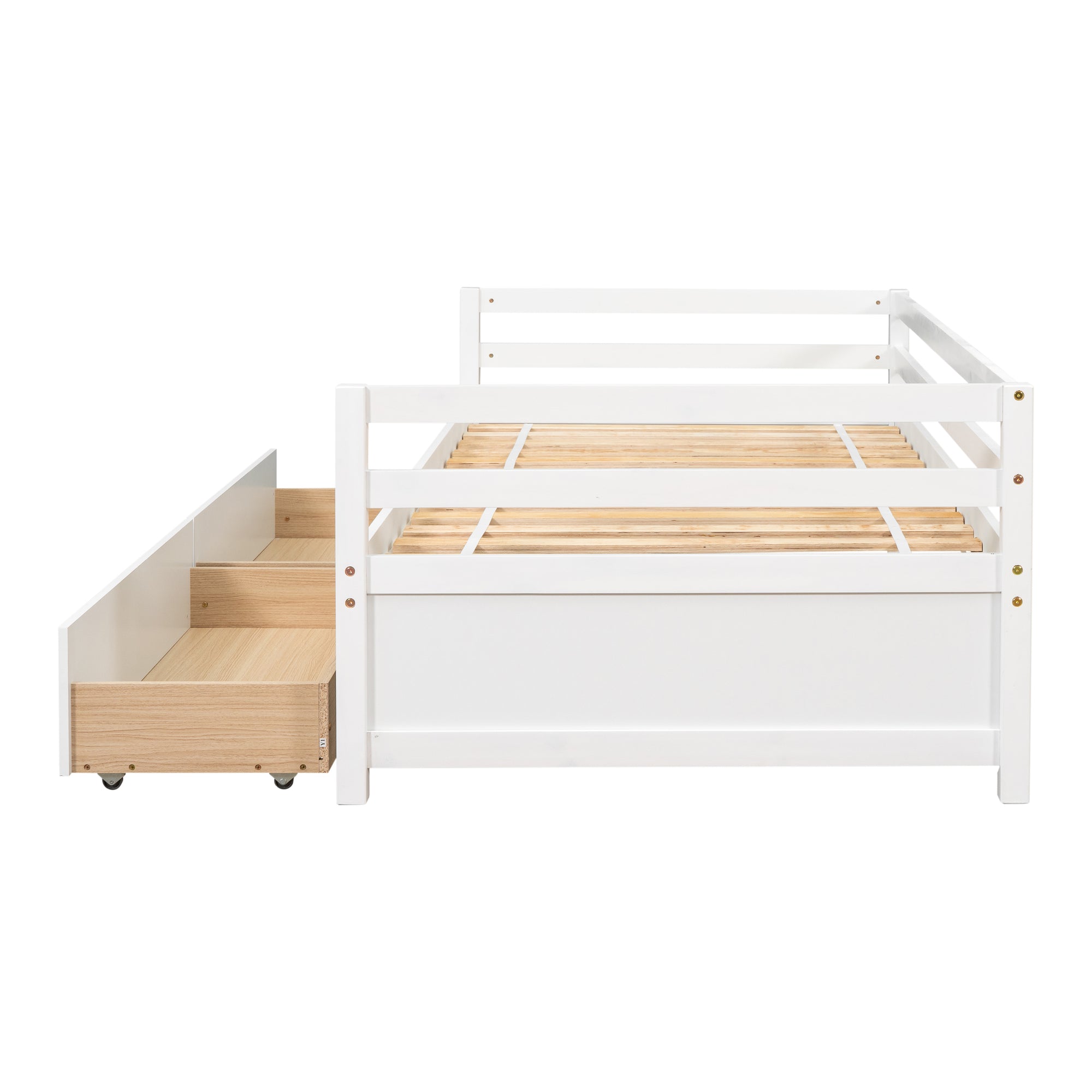 Twin Daybed with Two Storage Drawers In White