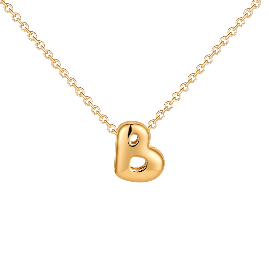 Dainty Bubble Initial Necklace