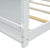 White Twin Toddler Floor Platform Bed with Built-in Book Storage Rack