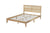 Premium Rubber Wood Queen Size Bed with Rattan Headboard