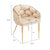 Luxury Beige Velvet Accent Chair with Gold Legs