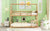 White Oak Twin Over Twin House Floor Bunk Bed with Headboards, Footboards, Guardrails, and Ladder