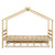 Natural Finish Twin House-Shaped Bed with Trundle