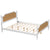 Queen Size Rattan Bed Frame in Antique White