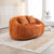 Comfortable High-Back Bean Bag Couch in Orange Chenille