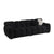 Black Boucle 3-Seater Marshmallow Sofa with Rolled Arms and Plush Foam Cushions