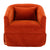 360-degree Swivel Accent  Armchair Linen Blend Orange