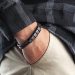 Load image into Gallery viewer, Minimal Personalized Name(s) Leather Bracelet
