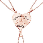 Load image into Gallery viewer, Personalized Family Heart Puzzle Necklace
