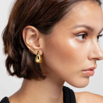 Load image into Gallery viewer, Chunky Waterdrop Earrings Gold Oversized Stud Earrings
