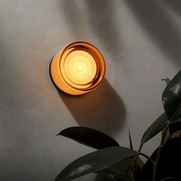 Minimal Jelly Jar &amp; Dimple Wall Sconce Light