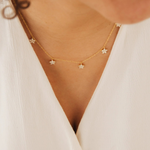 Load image into Gallery viewer, Dainty Diamond Flower Necklace
