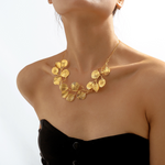 Load image into Gallery viewer, Golden Leaf Vintage Fig Leaf Necklace
