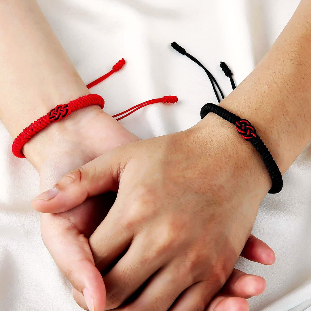 Minimal Red Thread Of Fate Couples Bracelet