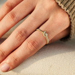Load image into Gallery viewer, Angel Rope Knot Gold and Silver Ring

