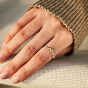 Angel Rope Knot Gold and Silver Ring