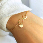 Load image into Gallery viewer, Dainty Infinite Initial Bracelet
