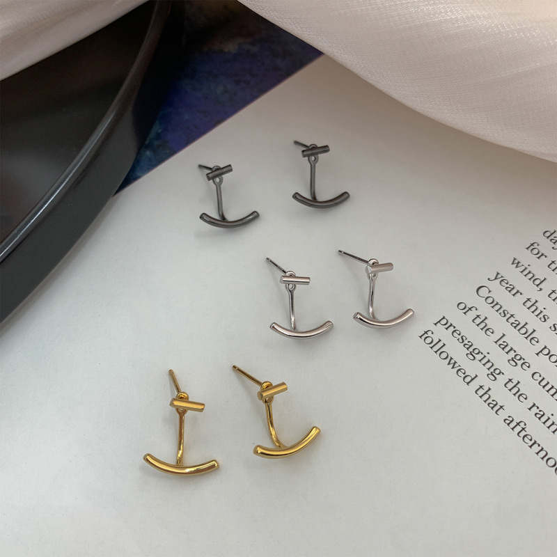 Bar Jacket Earlobe Hugger Earring