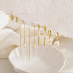 Load image into Gallery viewer, 4 Pair Pearl Accented Earrings Set
