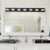 7-Lights Acrylic Matte Black Bathroom Vanity Lights