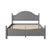 Traditional Concise Queen Size Gray Solid Wood Bed Frame