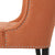 Button-Tufted Waffle Stitch Accent Chair In Orange Fabric