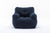 Soft Teddy Tufted Bean Bag Chair in Dark Blue