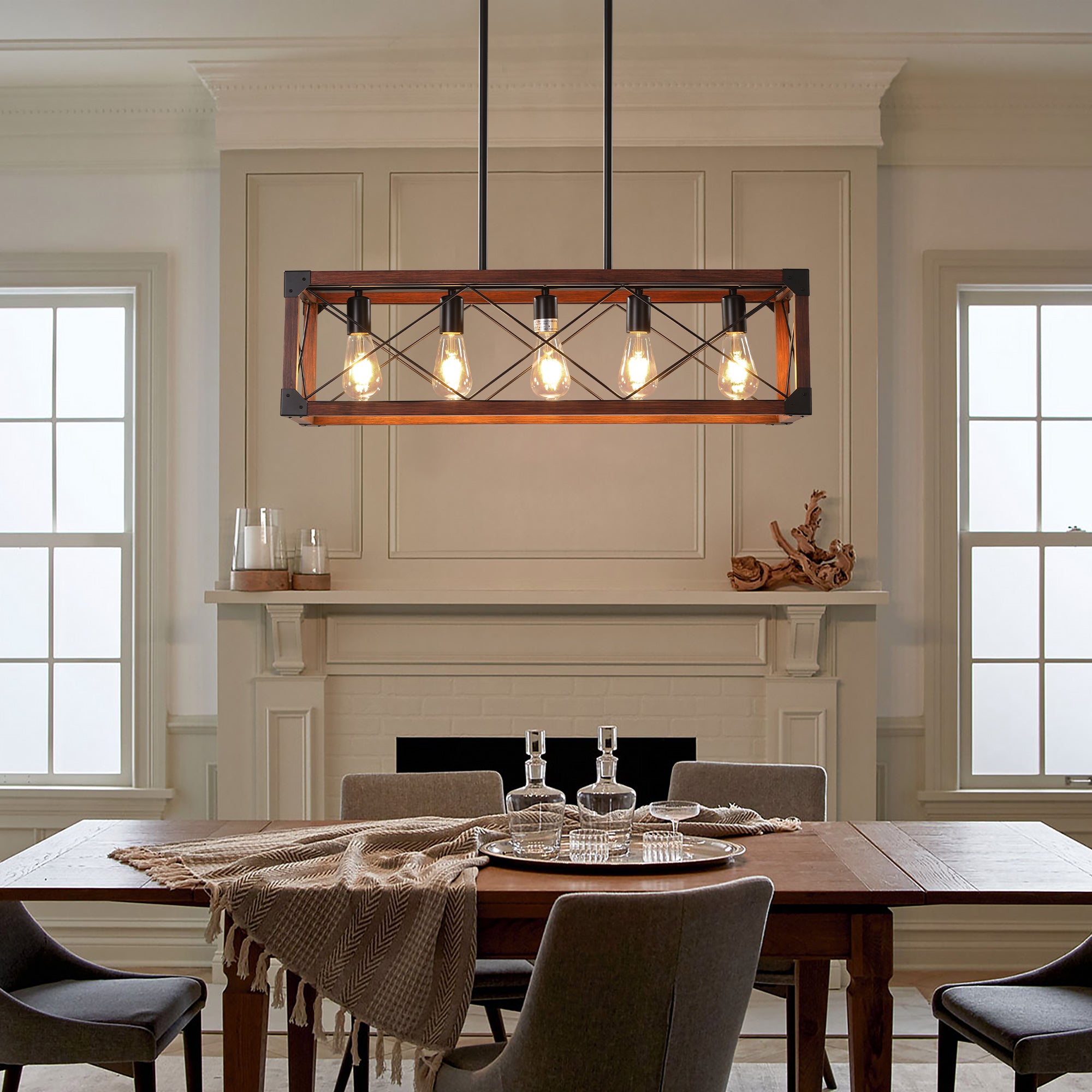 Rustic Kitchen Island Farmhouse Pendant Light