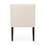 Beige Fabric Armchair with Rubberwood Legs