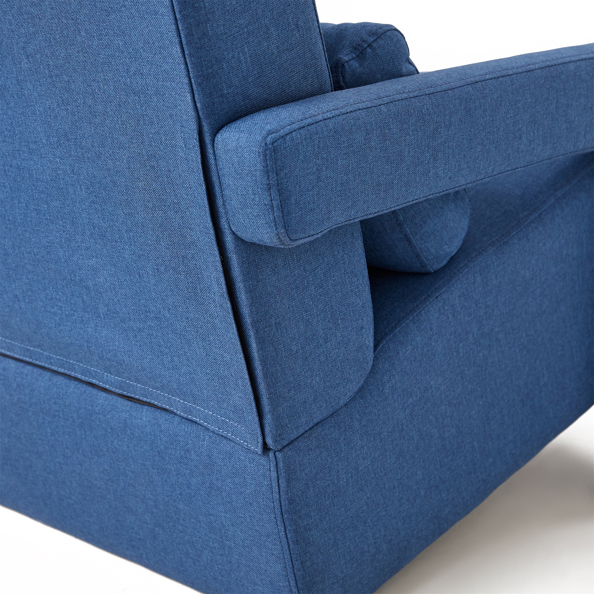 Modern Navy Blue Upholstered Accent Chair