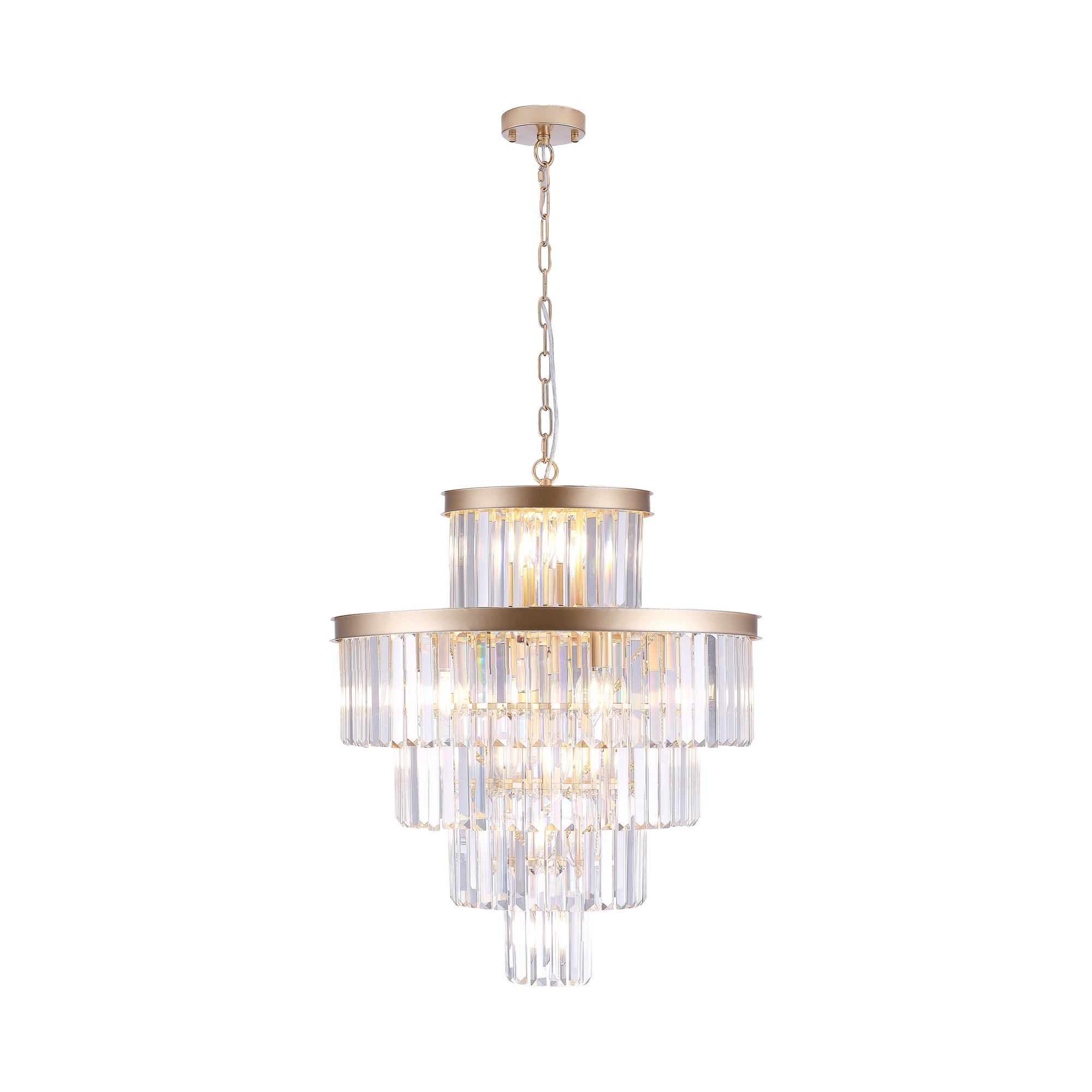 23.6 Inch Golden Luxury Crystal Chandelier