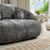 Gray Chenille Bean Shape 2-Seater Lazy Sofa