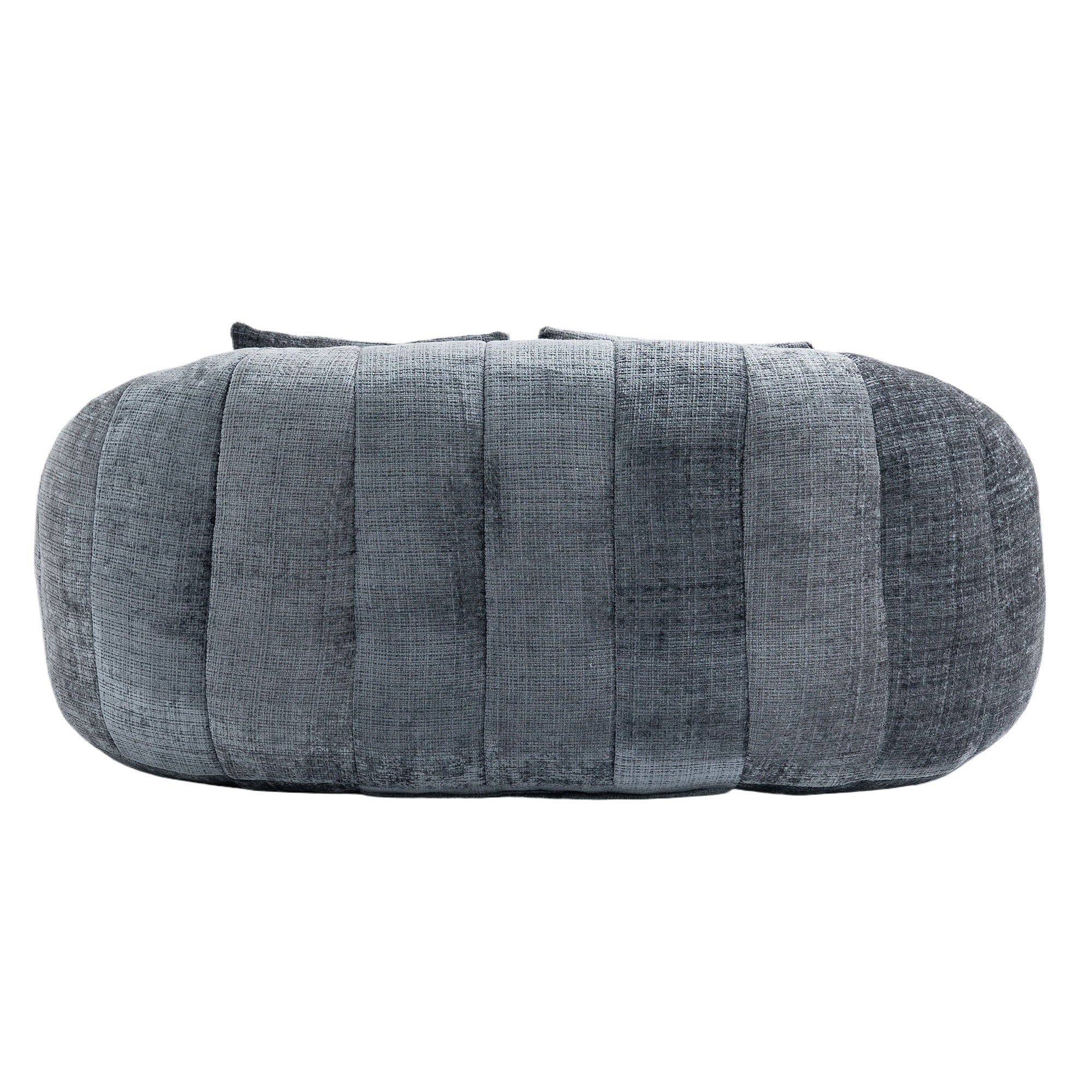 Gray Chenille Bean Shape 2-Seater Lazy Sofa